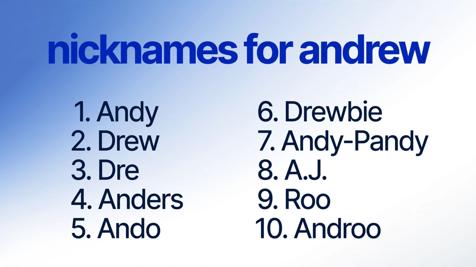nicknames for andrew