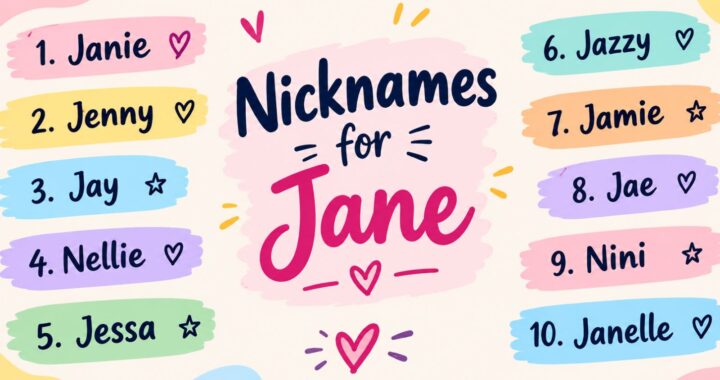 nicknames for jane