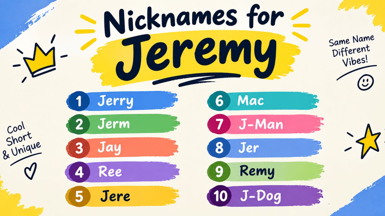 nicknames for jeremy