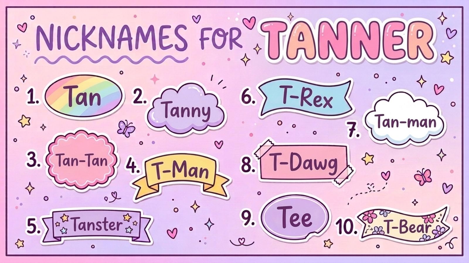 nicknames for tanner